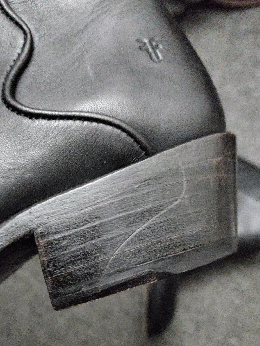 Frye Black Leather Ankle Boots